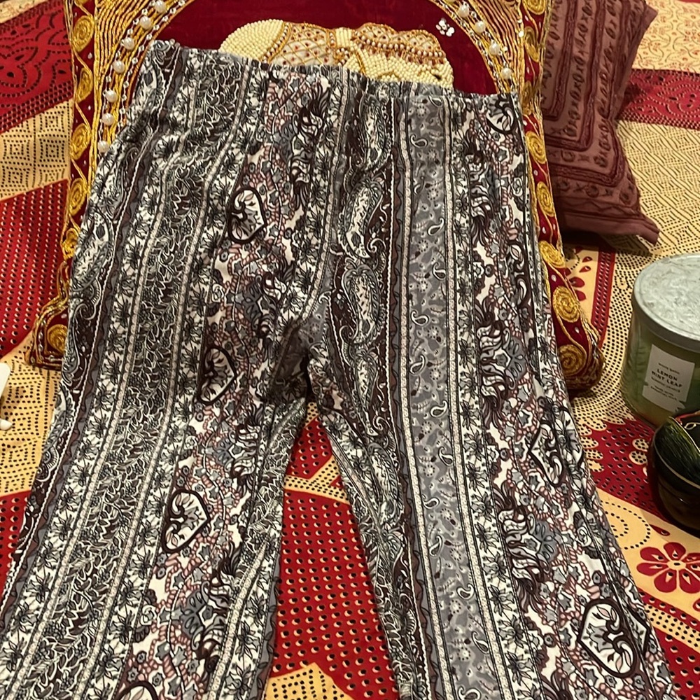 Jaase flare print elastic waist pants - Picture 2 of 6